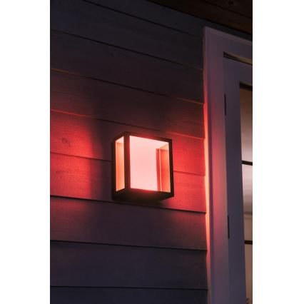 Philips - LED RGBW Dimmable outdoor wall light Hue IMPRESS 2xLED/8W/230V IP44