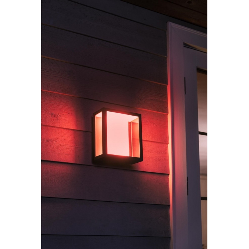 Philips - LED RGBW Dimmable outdoor wall light Hue IMPRESS 2xLED/8W/230V IP44