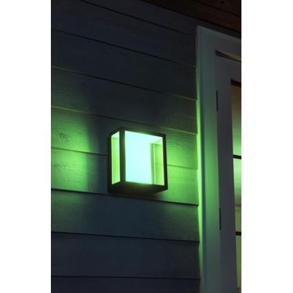 Philips - LED RGBW Dimmable outdoor wall light Hue IMPRESS 2xLED/8W/230V IP44