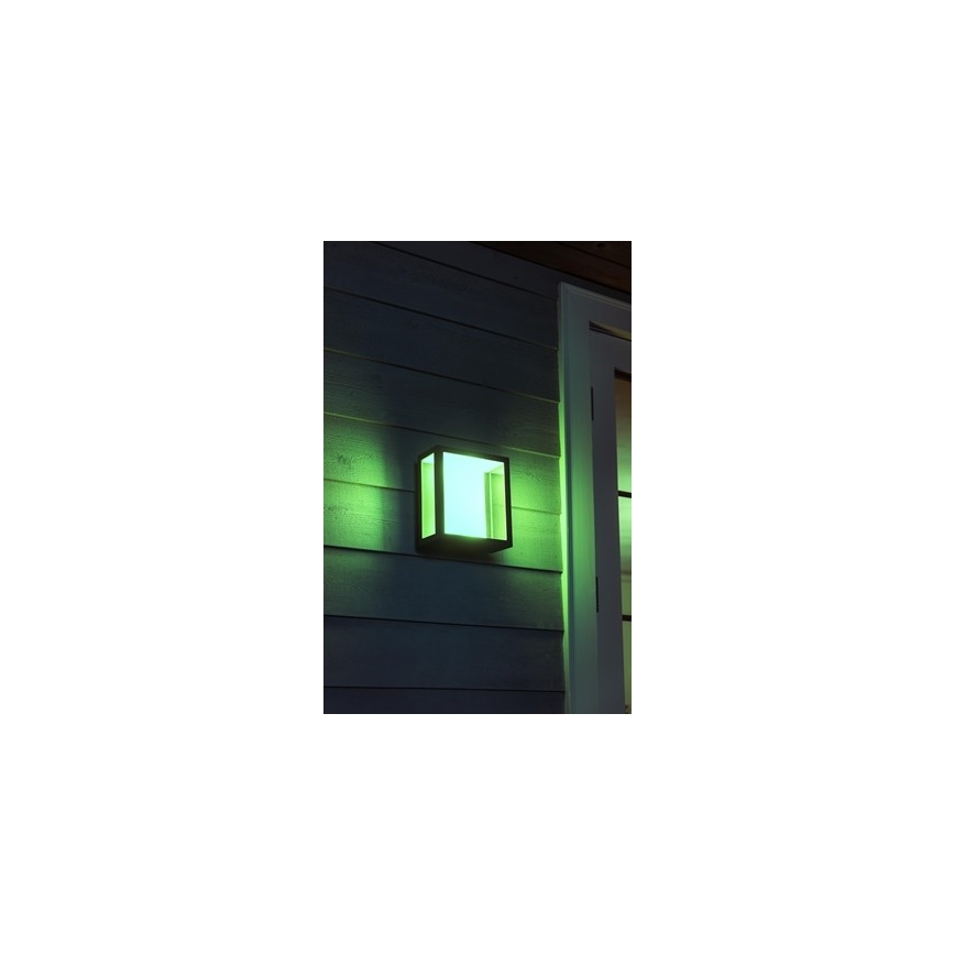 Philips - LED RGBW Dimmable outdoor wall light Hue IMPRESS 2xLED/8W/230V IP44