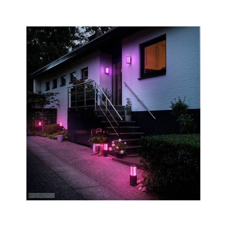 Philips 17431/30/P7 - LED RGB Outdoor lamp HUE IMPRESS 2xLED/8W/230V IP44