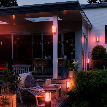 Philips 17432/30/P7 - LED RGB Outdoor lamp HUE IMPRESS 2xLED/8W/230V IP44