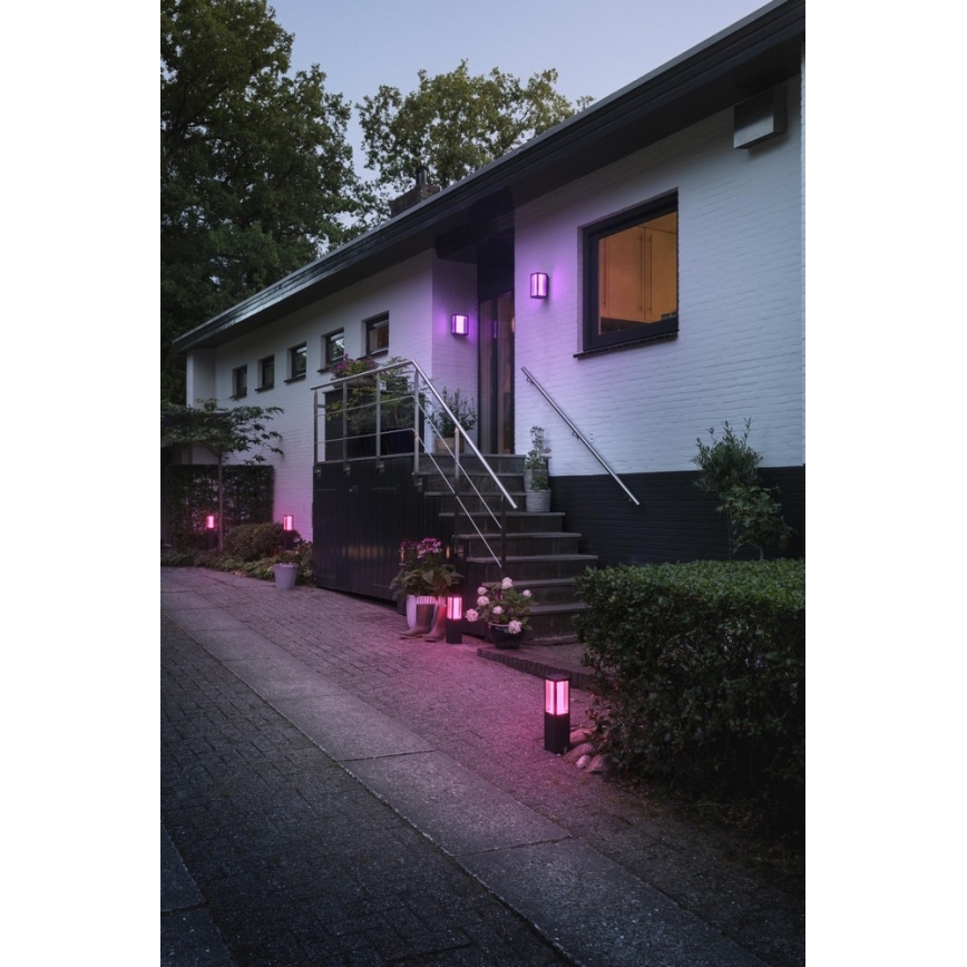 Philips 17432/30/P7 - LED RGB Outdoor lamp HUE IMPRESS 2xLED/8W/230V IP44
