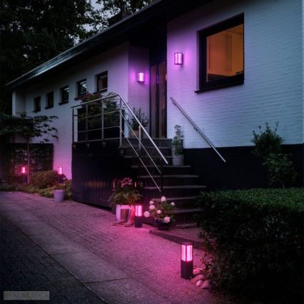 Philips 17434/30/P7 - LED RGB Outdoor lamp HUE IMPRESS 2xLED/8W/230V IP44