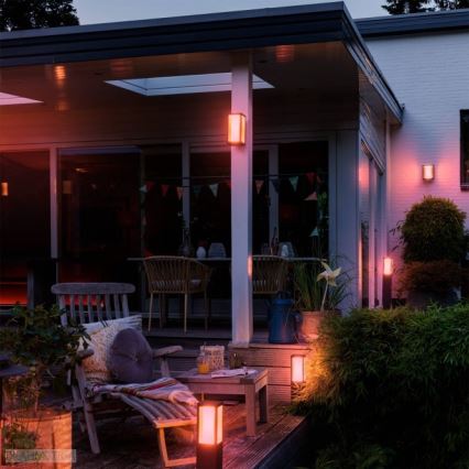 Philips 17434/30/P7 - LED RGB Outdoor lamp HUE IMPRESS 2xLED/8W/230V IP44