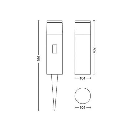 Philips 17437/30/P7 - LED RGB Outdoor lamp HUE CALLA LED/8W/230V IP65