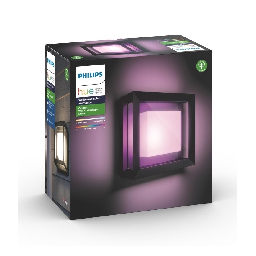 Philips - LED RGBW Dimmable outdoor wall light Hue ECONIC LED/15W/230V 2000-6500K IP44