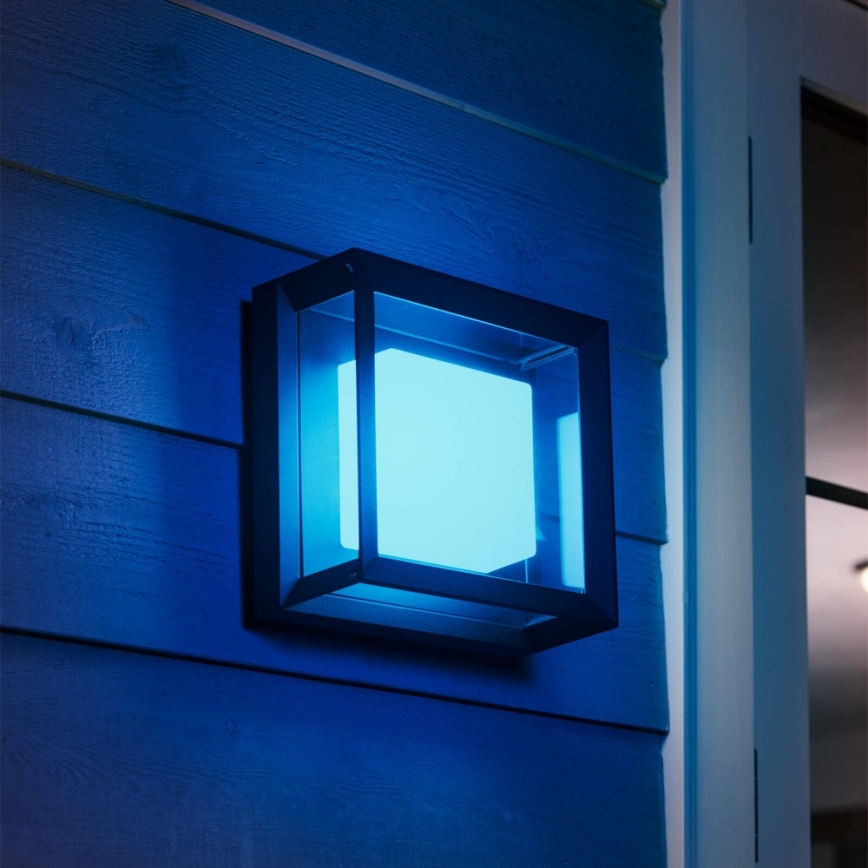 Philips - LED RGBW Dimmable outdoor wall light Hue ECONIC LED/15W/230V 2000-6500K IP44
