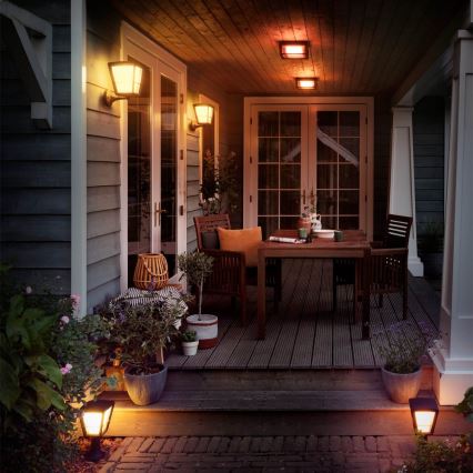 Philips - LED RGBW Dimmable outdoor wall light Hue ECONIC LED/15W/230V 2000-6500K IP44