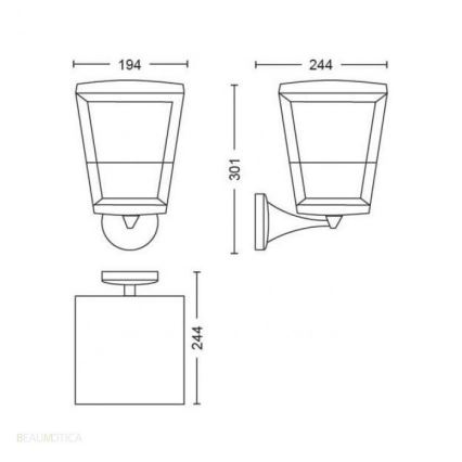 Philips - LED RGBW Dimmable outdoor wall light Hue ECONIC LED/15W/230V IP44