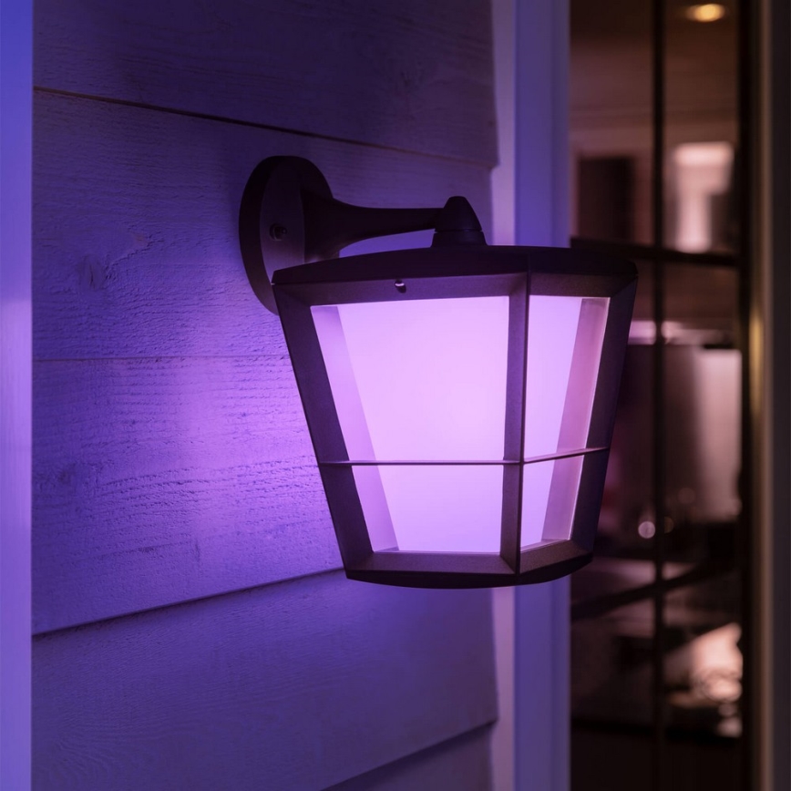 Philips - LED RGBW Dimmable outdoor wall light Hue ECONIC LED/15W/230V 2000-6500K IP44