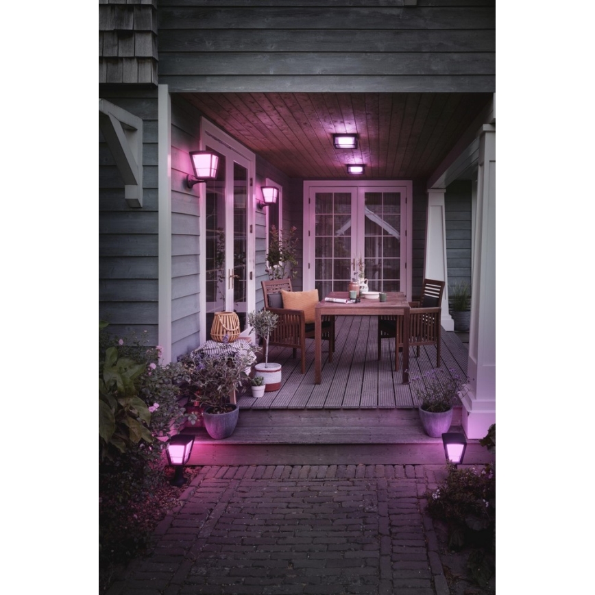 Philips - LED RGBW Dimmable outdoor wall light Hue ECONIC LED/15W/230V 2000-6500K IP44