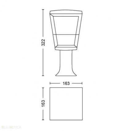 Philips 17441/30/P7 - LED RGB Outdoor lamp HUE ECONIC LED/15W/230V IP44