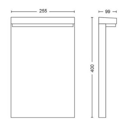 Philips - LED RGBW Dimmable outdoor lamp Hue NYRO LED/13,5W/230V 2000-6500K IP44