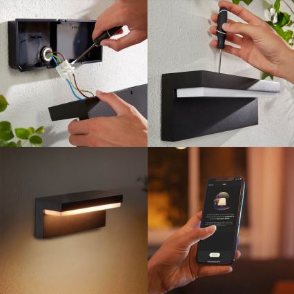 Philips - LED RGBW Dimmable outdoor wall light Hue NYRO LED/13,5W/230V 2000-6500K IP44