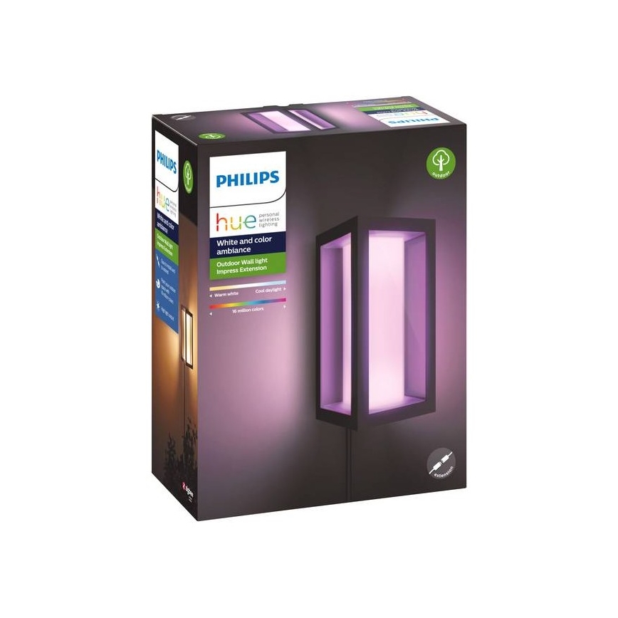 Philips - LED RGBW Dimmable outdoor wall light Hue IMPRESS 2xLED/8W/24V 2000-6500K IP44