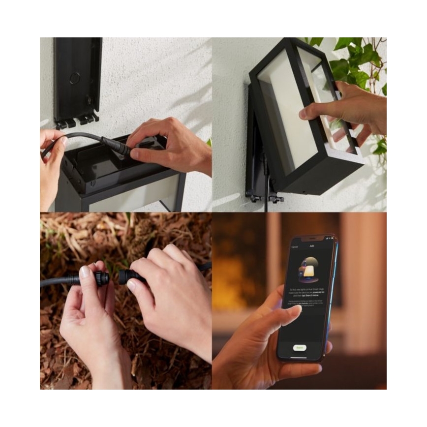 Philips - LED RGBW Dimmable outdoor wall light Hue IMPRESS 2xLED/8W/24V 2000-6500K IP44