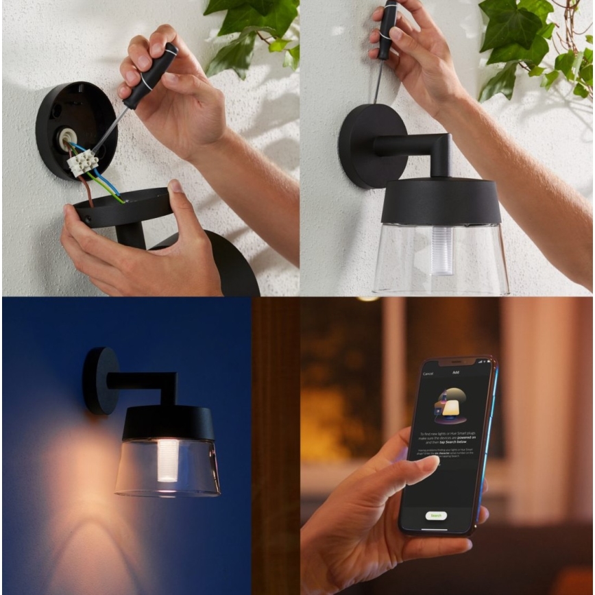 Philips - LED RGBW Dimmable outdoor wall light Hue ATTRACT LED/8W/230V 2000-6500K IP44