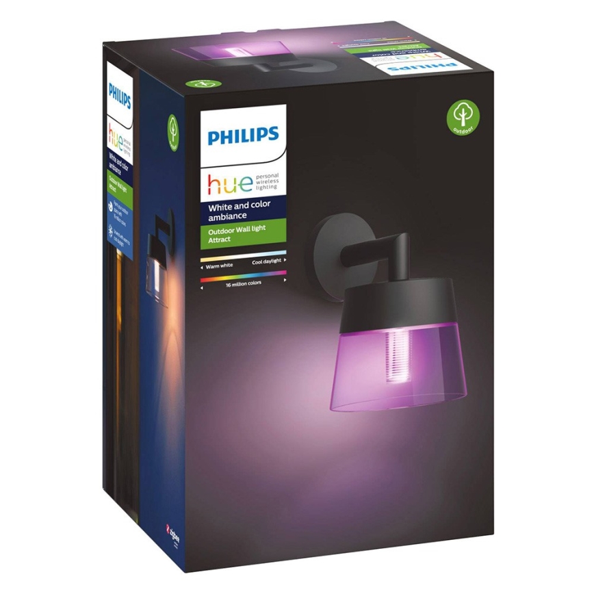 Philips - LED RGBW Dimmable outdoor wall light Hue ATTRACT LED/8W/230V 2000-6500K IP44