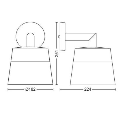 Philips - LED RGBW Dimmable outdoor wall light Hue ATTRACT LED/8W/230V 2000-6500K IP44