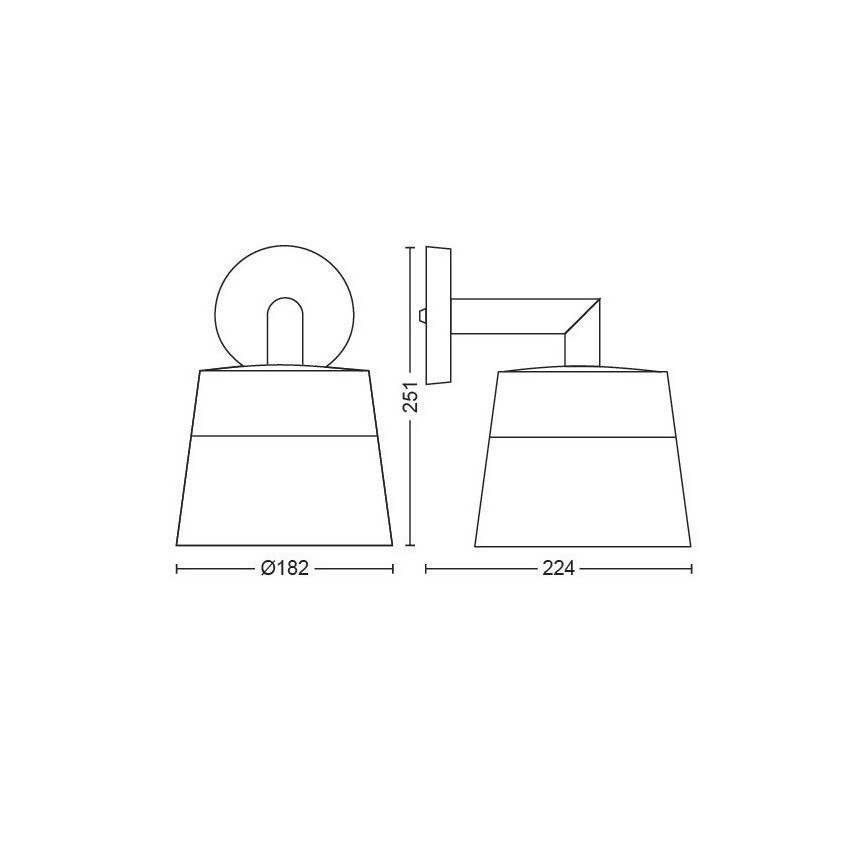 Philips - LED RGBW Dimmable outdoor wall light Hue ATTRACT LED/8W/230V 2000-6500K IP44