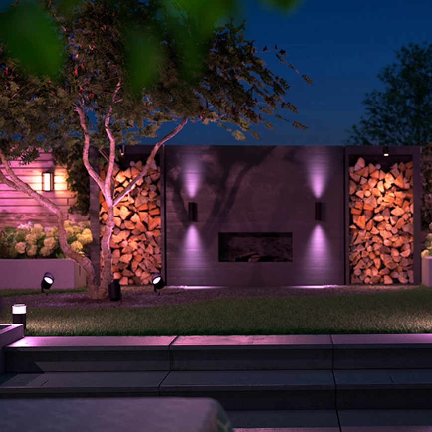 Philips - LED RGBW Dimmable outdoor wall light Hue APPEAR 2xLED/8W/230V IP44