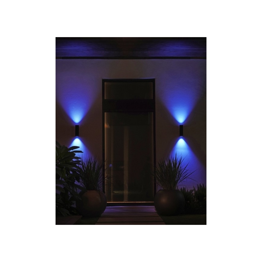 Philips - LED RGBW Dimmable outdoor wall light Hue APPEAR 2xLED/8W/230V IP44