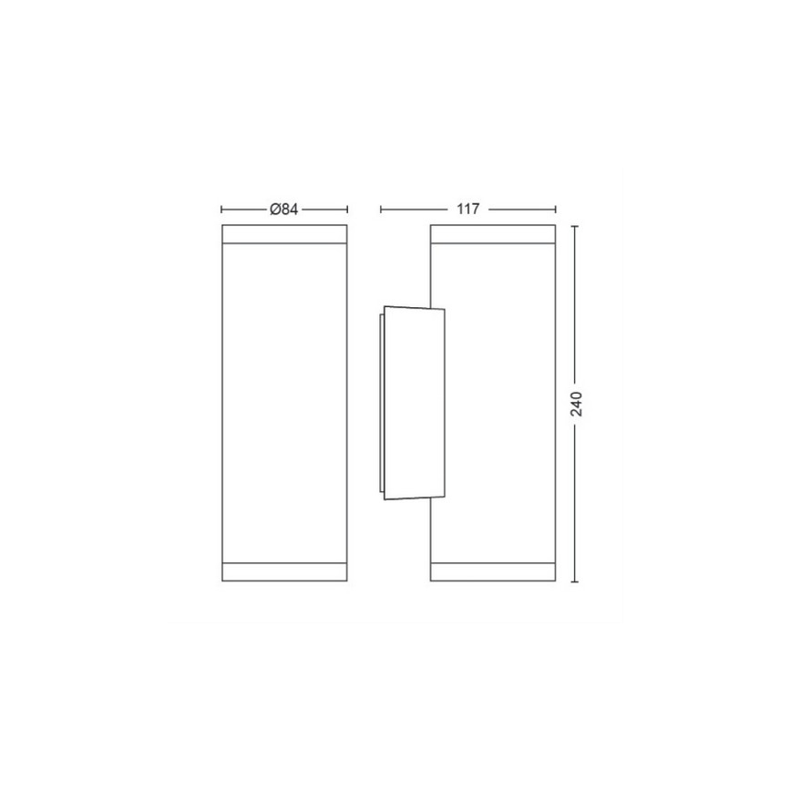 Philips - LED RGBW Dimmable outdoor wall light Hue APPEAR 2xLED/8W/230V IP44