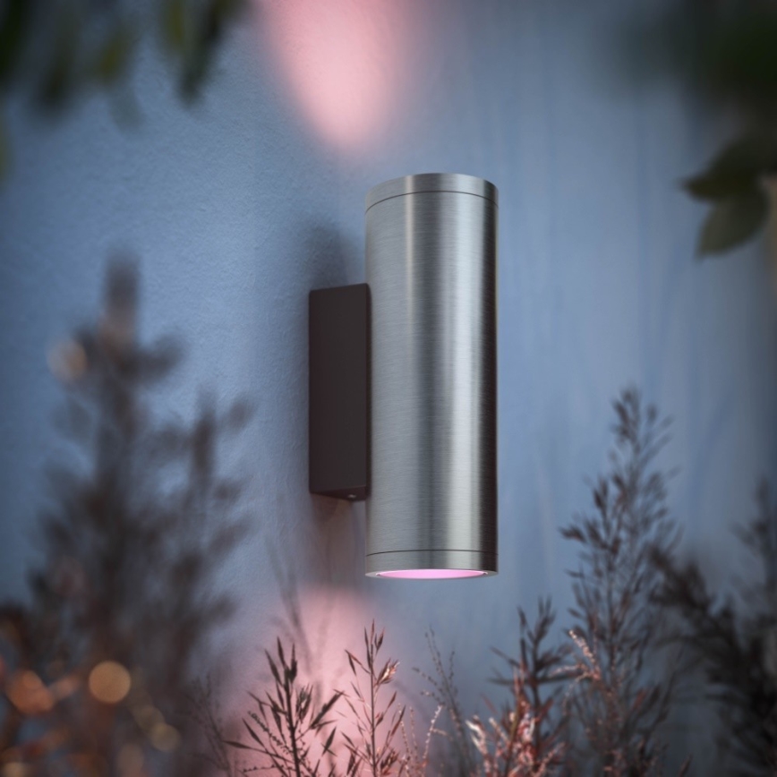 Philips - LED RGBW Dimmable outdoor wall light Hue APPEAR 2xLED/8W/230V IP44