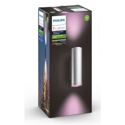 Philips - LED RGBW Dimmable outdoor wall light Hue APPEAR 2xLED/8W/230V IP44