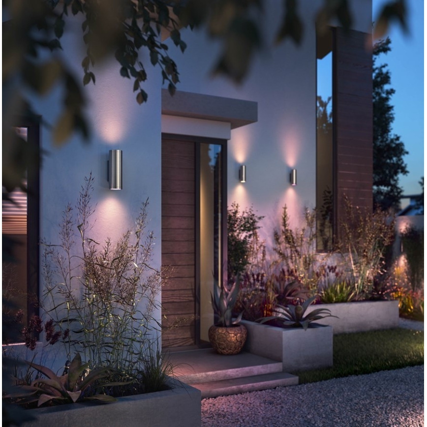 Philips - LED RGBW Dimmable outdoor wall light Hue APPEAR 2xLED/8W/230V IP44