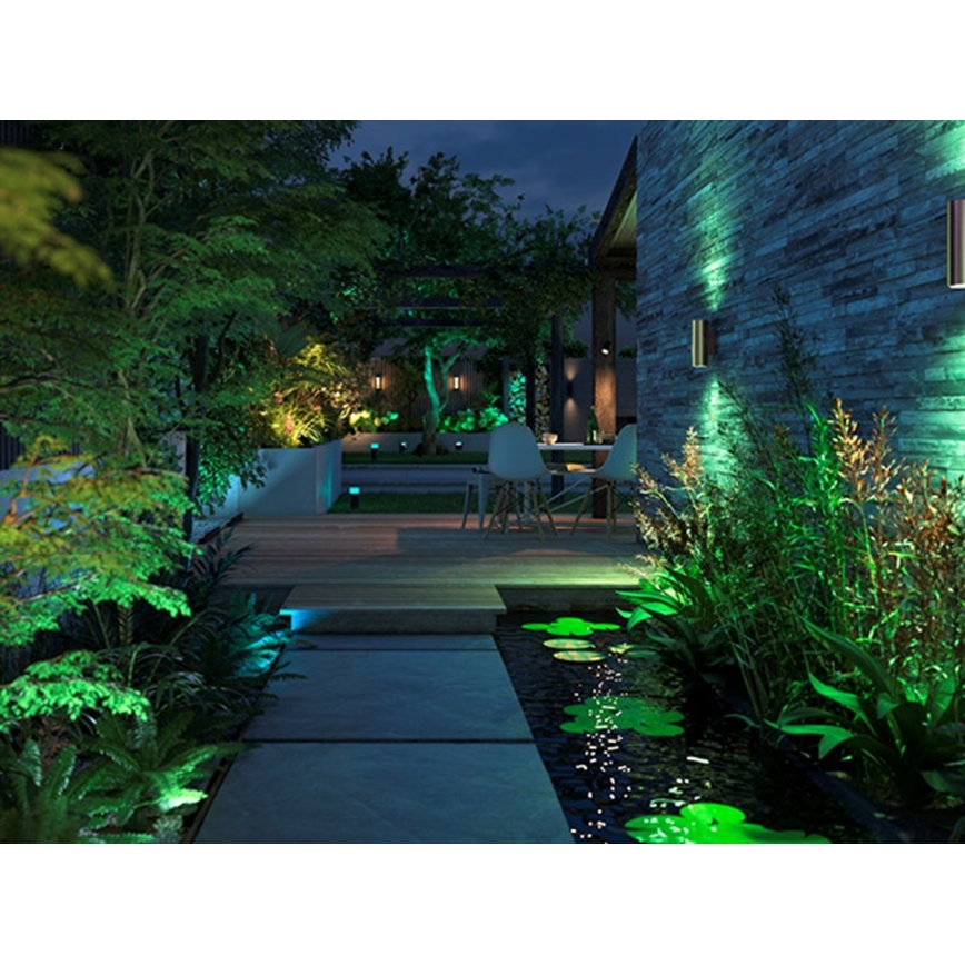 Philips - LED RGBW Dimmable outdoor wall light Hue APPEAR 2xLED/8W/230V IP44