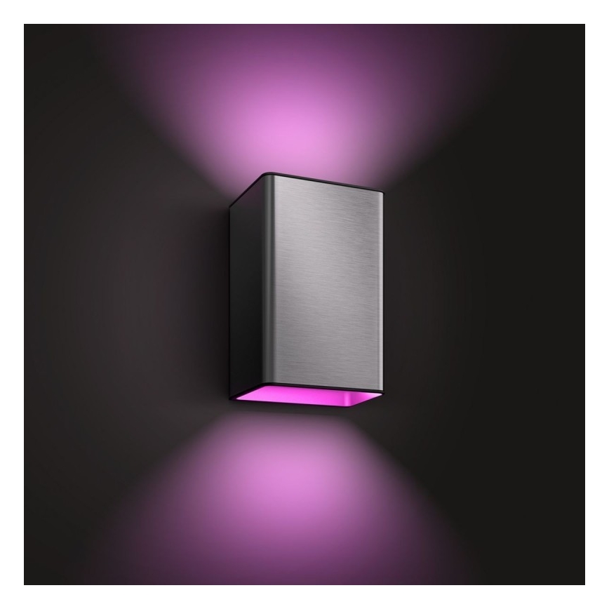 LED RGBW Dimmable outdoor wall light Hue RESONATE 2xLED/8W/230V 2000-6500K IP44