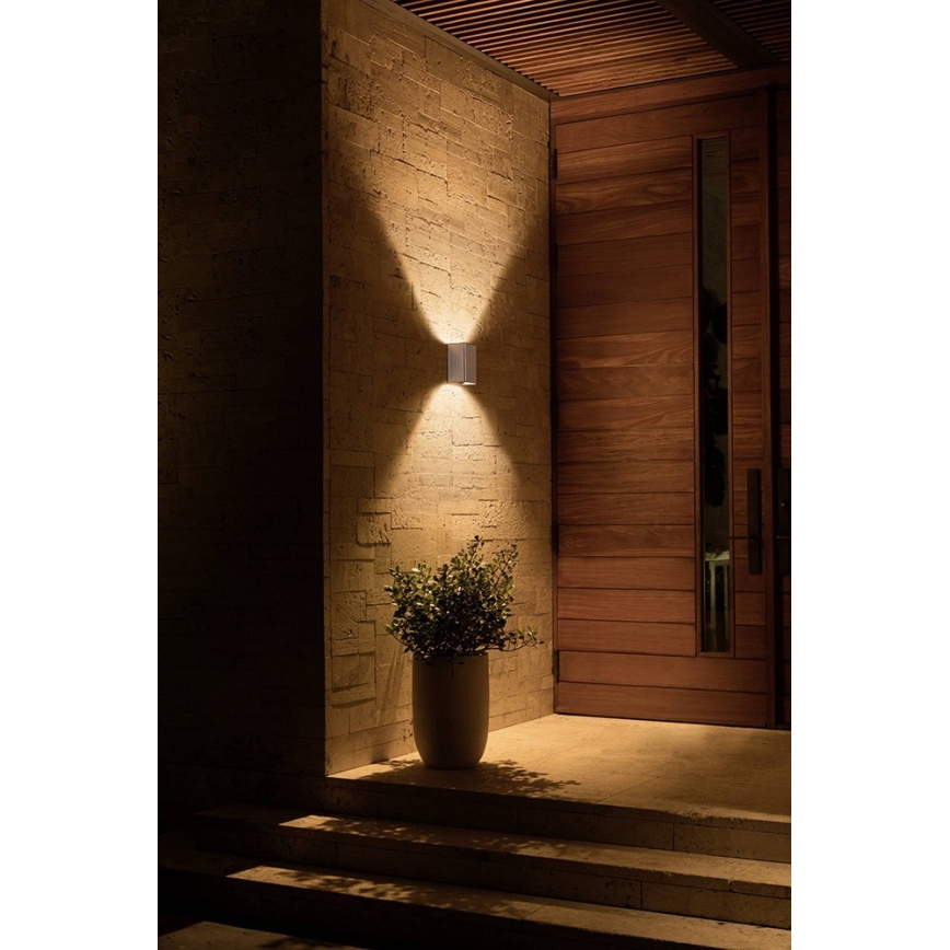 LED RGBW Dimmable outdoor wall light Hue RESONATE 2xLED/8W/230V 2000-6500K IP44