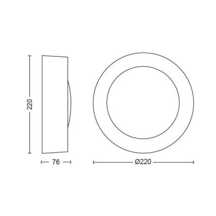 Philips - LED RGBW Dimmable outdoor wall light Hue DAYLO LED/15W/230V 2000-6500K IP44