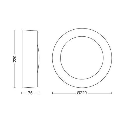 LED RGBW Dimmable outdoor wall light Hue DAYLO LED/15W/230V 2000-6500K IP44