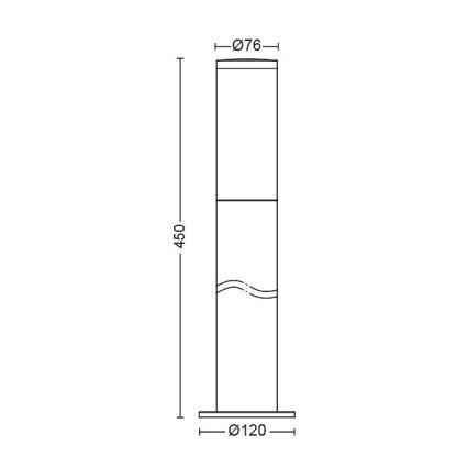 Philips - Outdoor lamp 1xE27/20W/230V IP44 45 cm