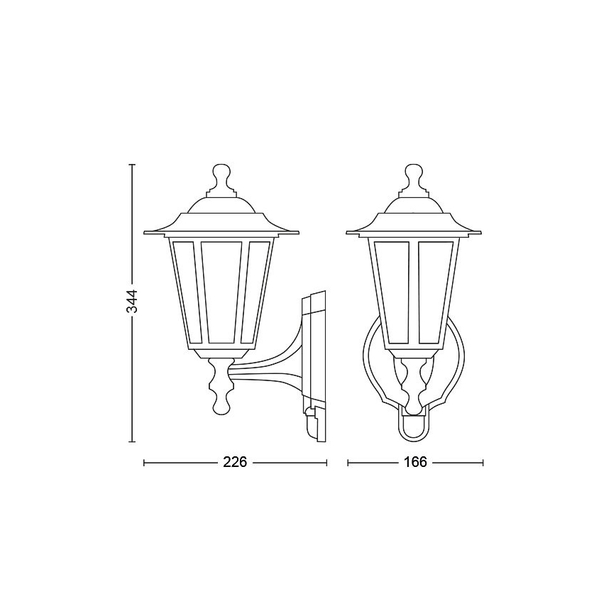 Philips - Outdoor wall light with a sensor 1xE27/60W/230V IP44