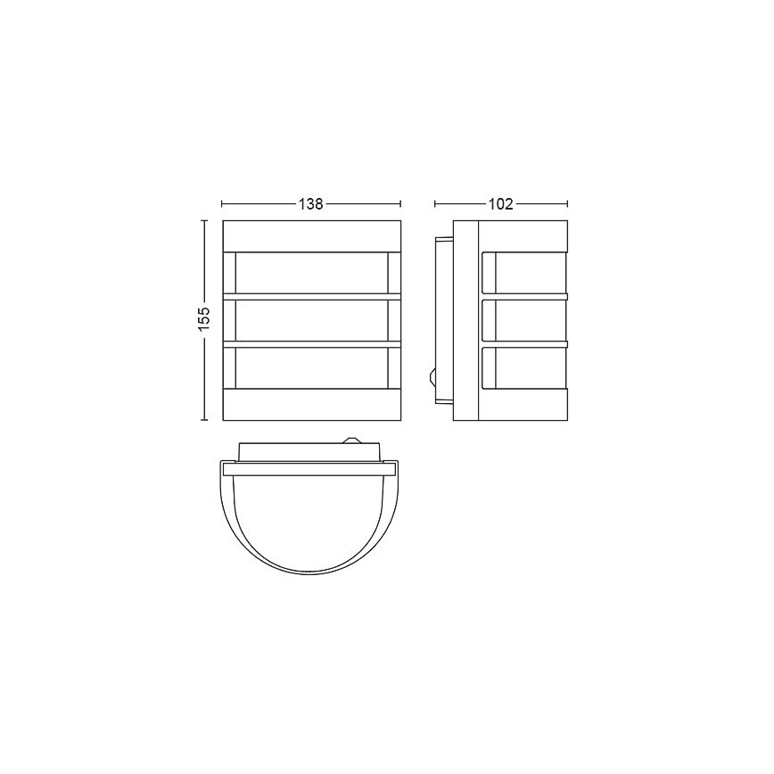 Philips - Outdoor wall light 1xE27/60W/230V IP44 matte chrome