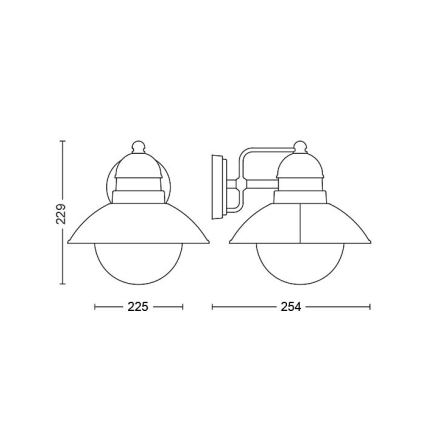 Philips - Outdoor wall light 1xE27/60W/230V IP44