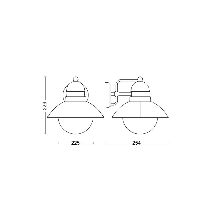 Philips - Outdoor wall light 1xE27/60W/230V IP44