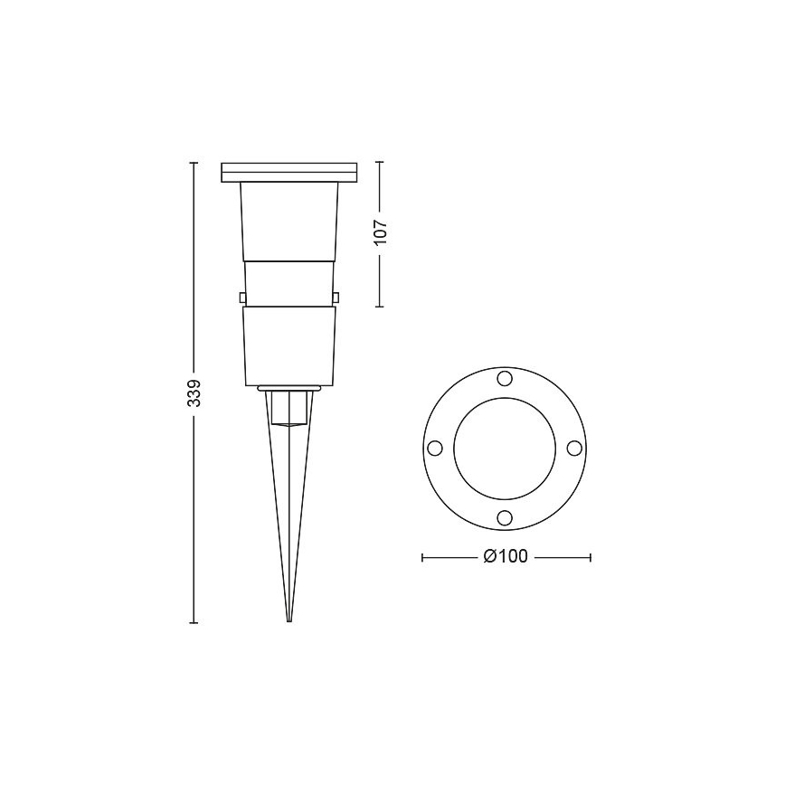 Philips - LED Outdoor lamp 1xGU10/5W/230V IP44