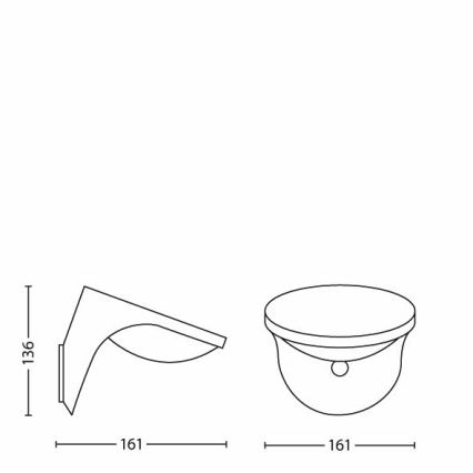 Philips - LED Outdoor solar light with a sensor 1xLED/1W/3,7V IP44