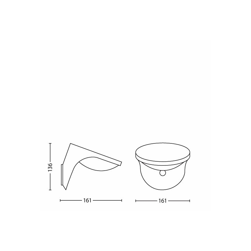 Philips - LED Outdoor solar light with a sensor 1xLED/1W/3,7V IP44