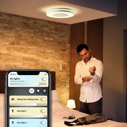 Philips - Hue BEING Dimmable LED Light 27W/230V + Remote Control
