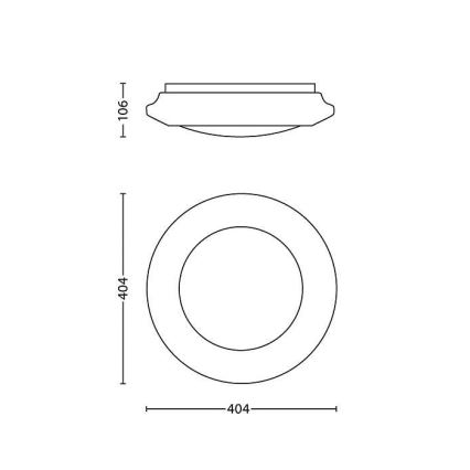 Philips - LED Ceiling light LED/22W/230V 2700K
