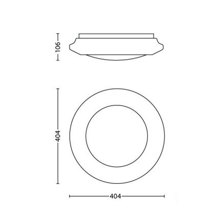 Philips - LED Ceiling light LED/22W/230V 4000K