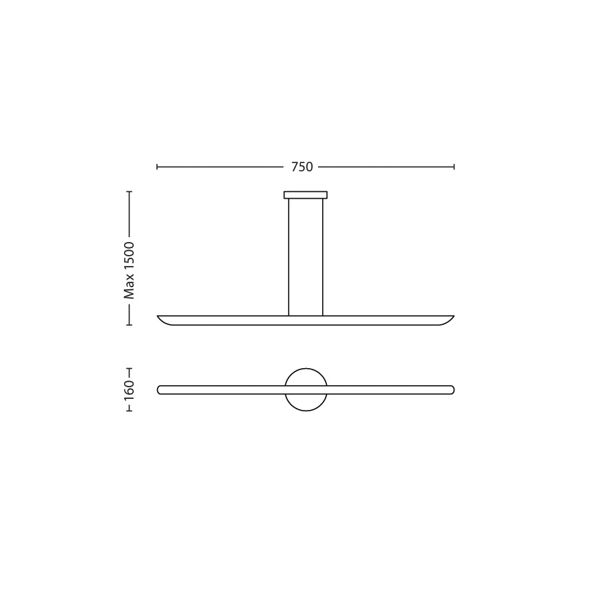 Philips 40747/48/16 - LED Dimmable chandelier on a string MYLIVING SELV 2xLED/7,5W/230V