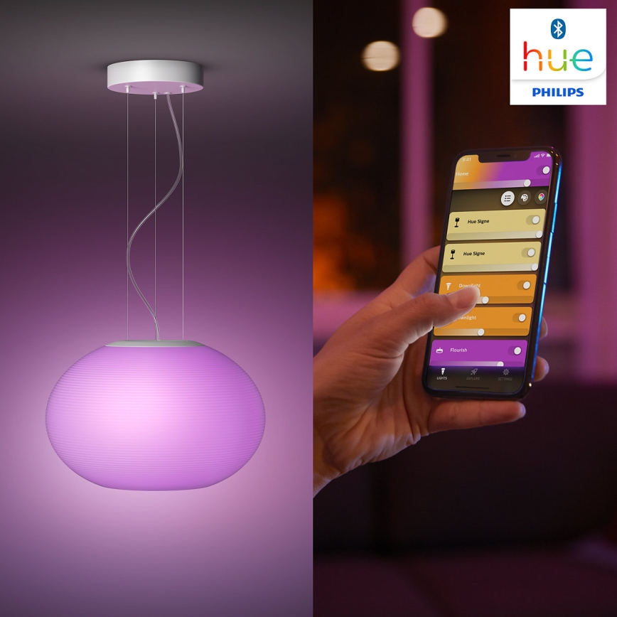 Philips 40906/31/P9 - LED Chandelier on a string HUE FLOURISH LED/32W/230V