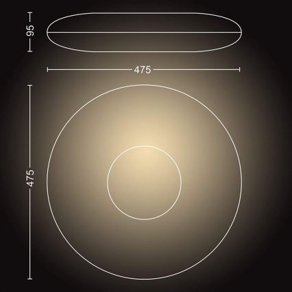 Philips - LED Dimmable light Hue CHER LED/33,5W/230V + remote control
